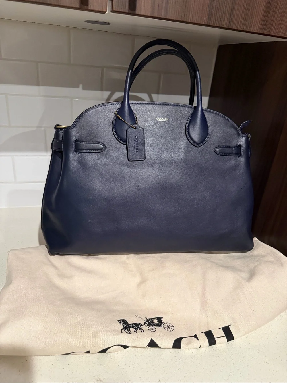 Coach Soft Empire 40 Carryall - Dark Navy